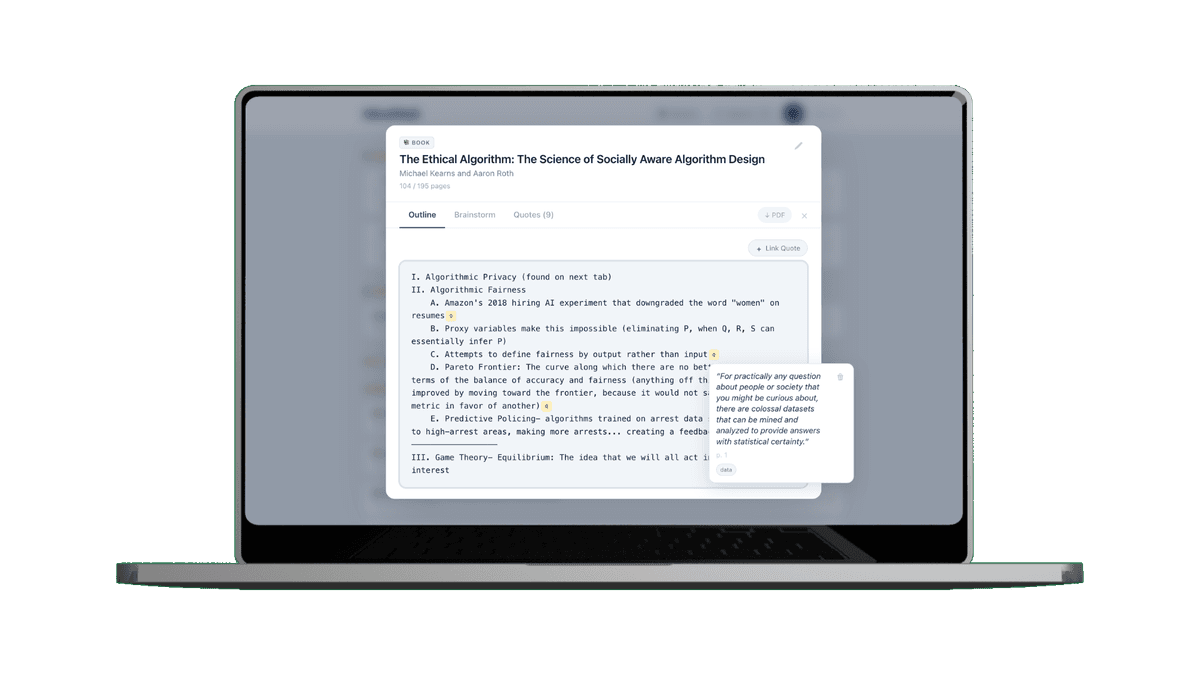 MindWell notes outline